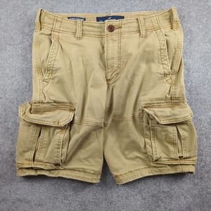 Hollister Cargo Shorts Mens 30 Epic Flex Baggy Longboard Outdoor Camping Khaki